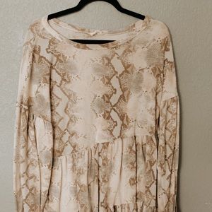 Snakeskin Teired Dress